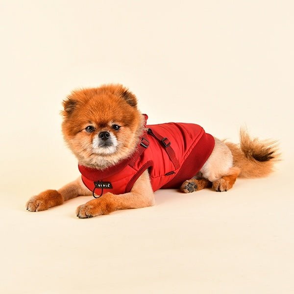 Puppia Frost Jacket Harness Wine Hondenkleding > hondenjas Small
