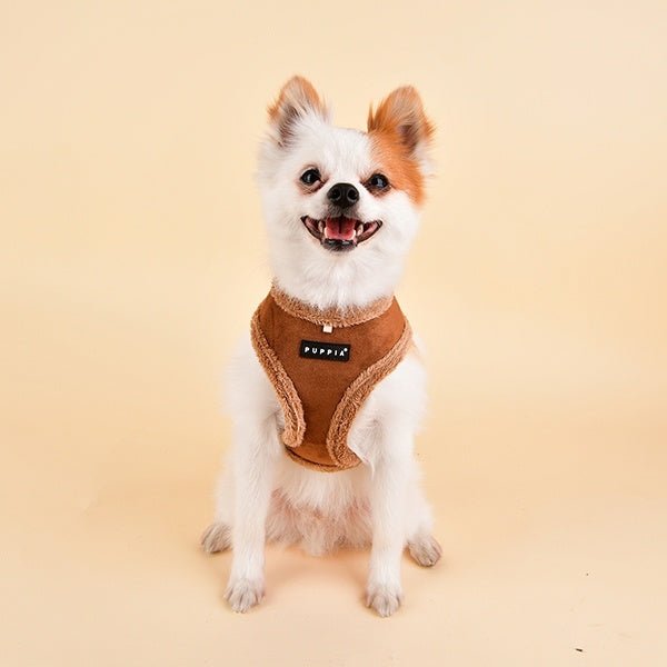 Puppia Terry Harness model A brown hondentuig > honden harnas > model A Small