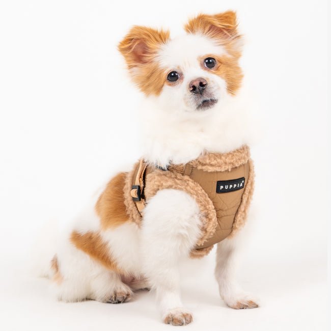 Puppia Winterstride Vest Harness NB Beige hondentuig > honden harnas > model B Small