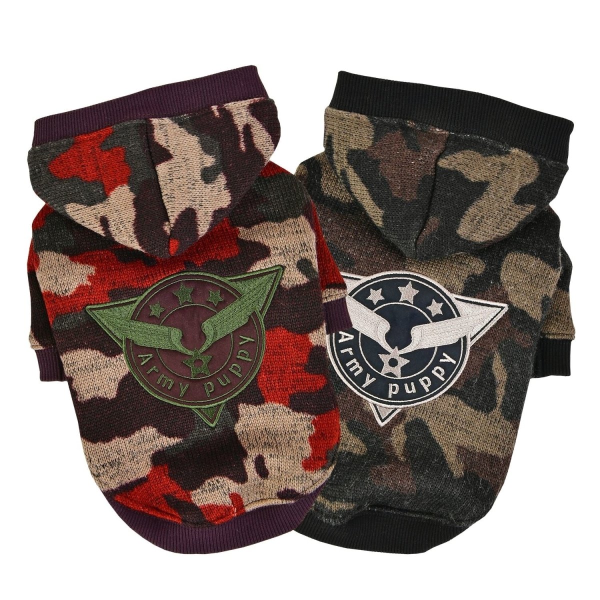 Puppia Colonel Hoodie Wine Camo Hondenkleding > Hondentrui Small