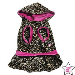 Leopard Jurk Roze - Premium Hondenkleding > Hondenjurk from Pimp My Pug - Just €10! Shop now at Frenkiezdogshop
