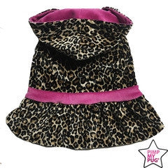 Leopard Jurk Roze - Premium Hondenkleding > Hondenjurk from Pimp My Pug - Just €10! Shop now at Frenkiezdogshop