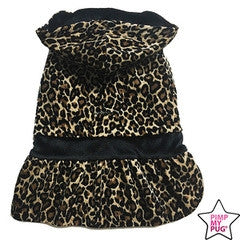 Leopard Jurk Zwart - Premium Hondenkleding > Hondenjurk from Pimp My Pug - Just €10! Shop now at Frenkiezdogshop