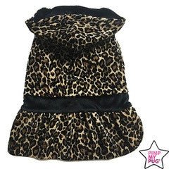Leopard Jurk Zwart Hondenkleding > Hondenjurk Small