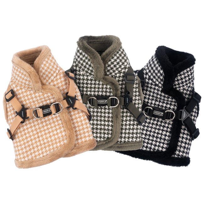 Puppia Chic Hound Vest Harness – Model V Khaki hondentuig > honden harnas > overige modellen Small