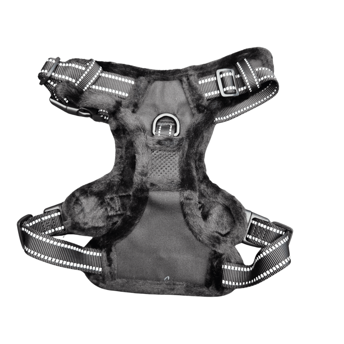 Frenkiez Teddy reflective Y tuig no pull dogharness Black hondentuig > honden harnas > Y tuigen Small