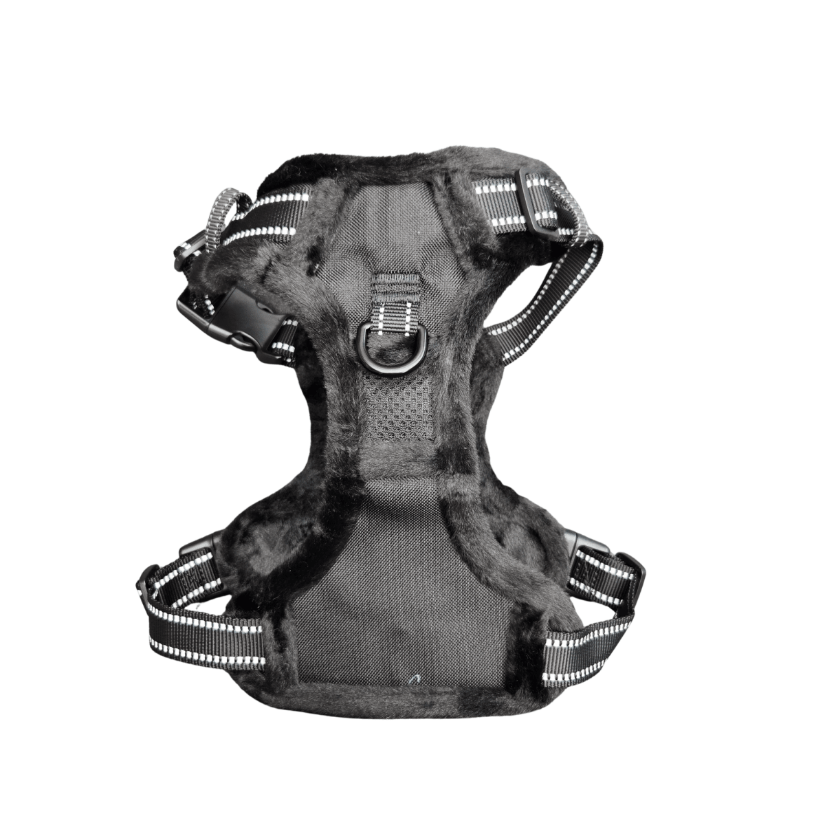 Frenkiez Teddy reflective Y tuig no pull dogharness Black hondentuig > honden harnas > Y tuigen Small