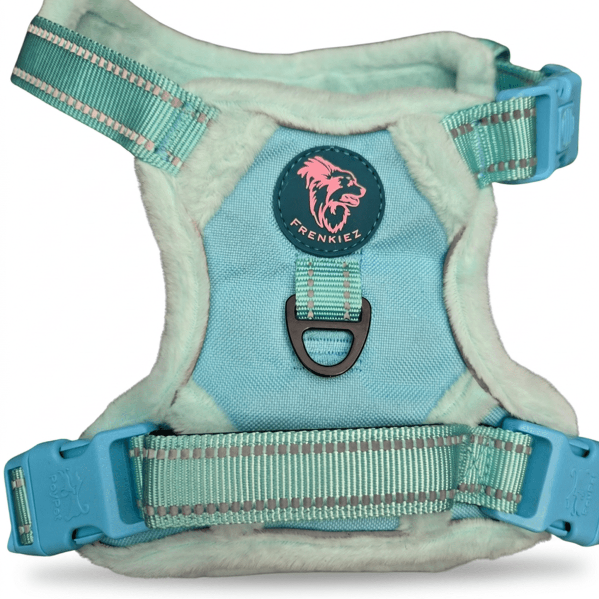 Frenkiez Teddy reflective Y tuig no pull dogharness Mint hondentuig > honden harnas > Y tuigen Small
