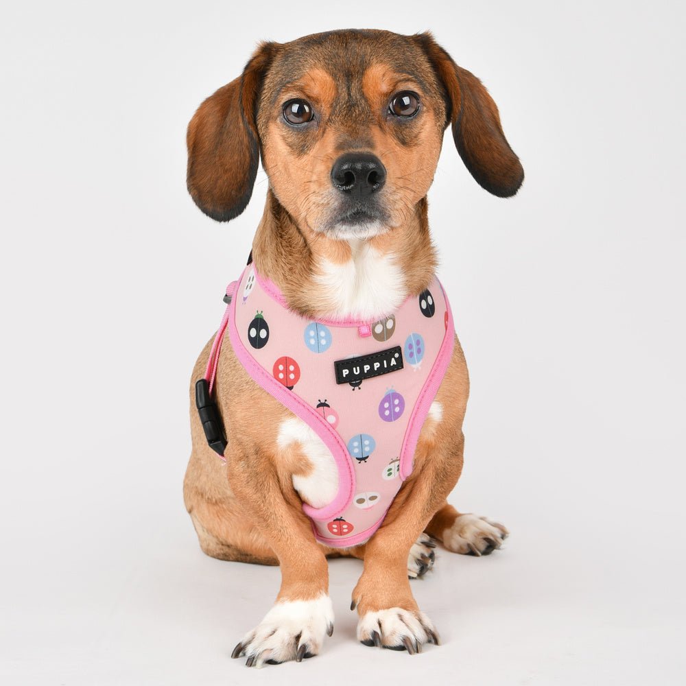 Puppia Lady Beetle Harness Model A Pink hondentuig > honden harnas > model A Small