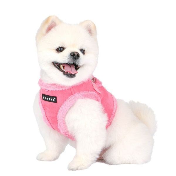 Puppia Terry Vest Harness model B Pink hondentuig > honden harnas > model B Small