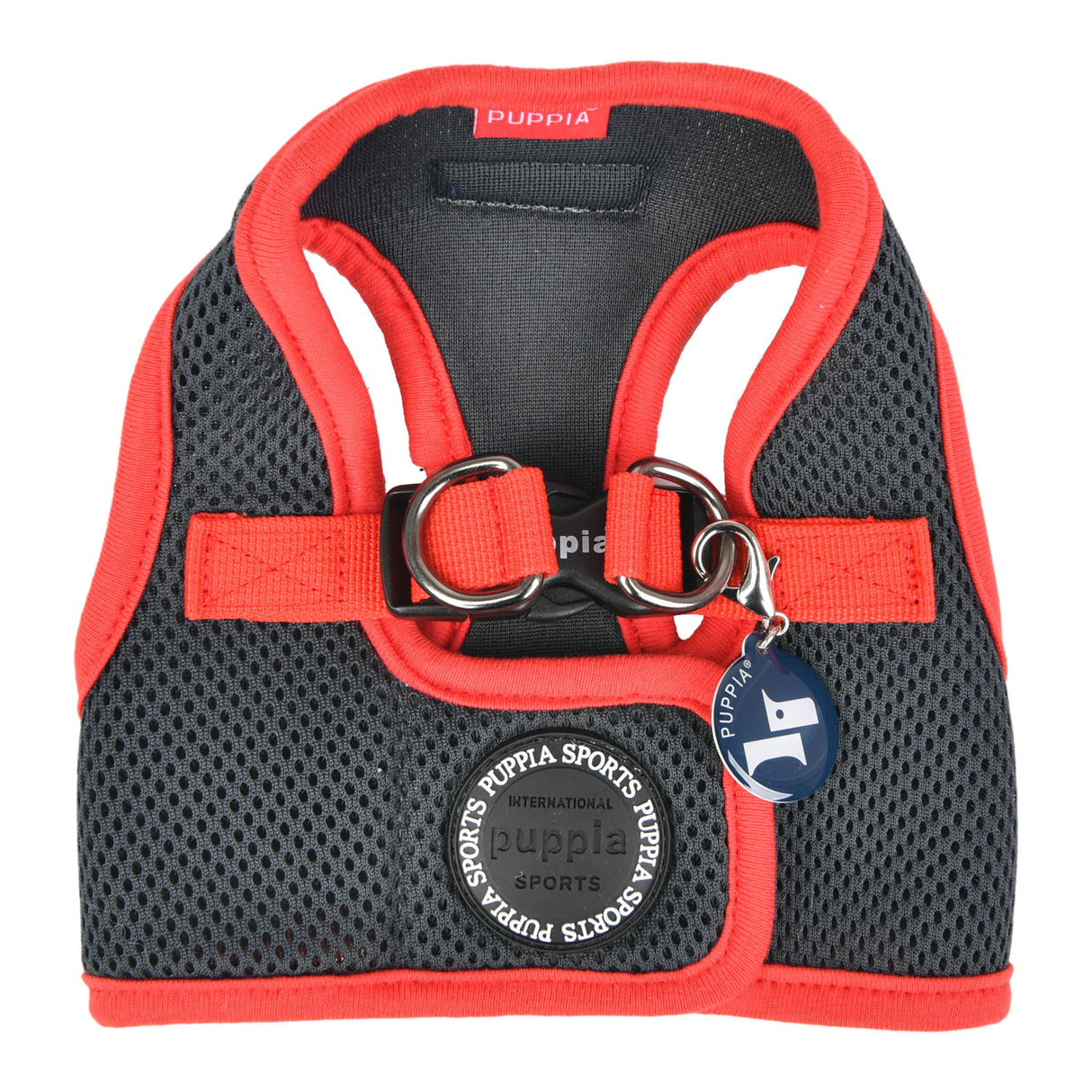 Puppia Soft Vest Harness II model B Grey hondentuig > honden harnas > model B Small