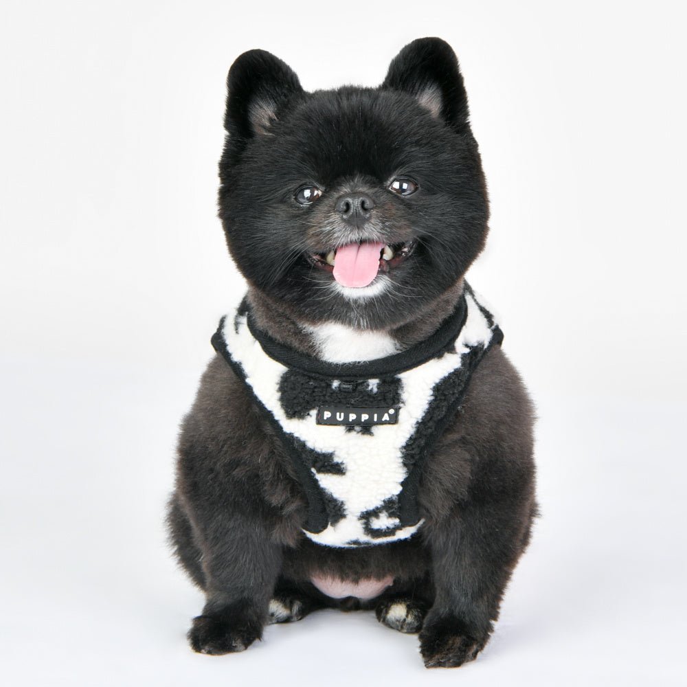 Puppia Vest Harness B Serval Black hondentuig > honden harnas > model B Small