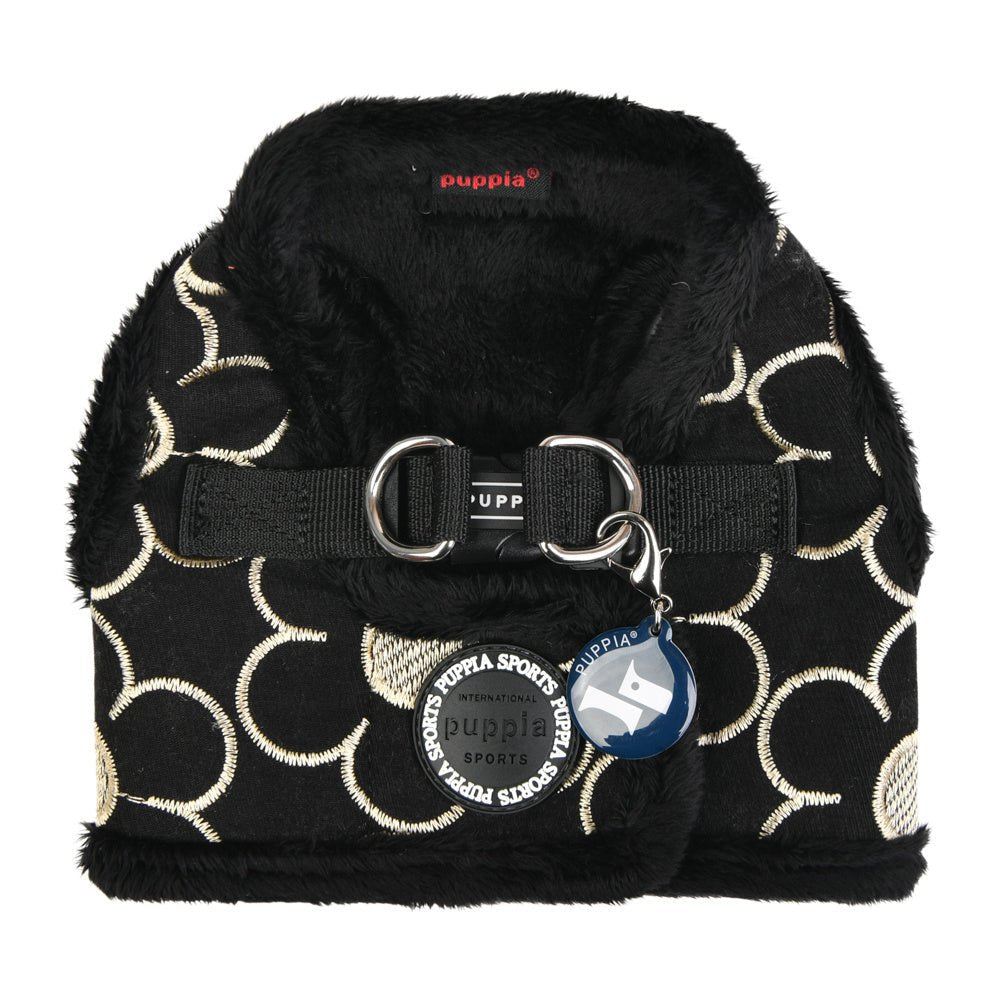 Puppia Vest Harness B Florent Black hondentuig > honden harnas > model B Small