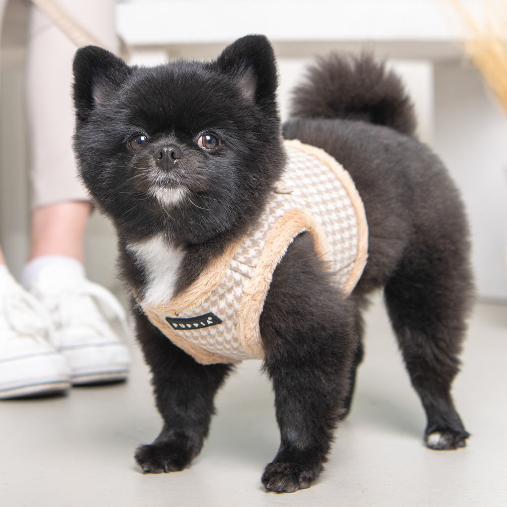 Puppia Vest Harness B Shepherd Beige - Premium hondentuig > honden harnas from Puppia - Just €25! Shop now at Frenkiezdogshop