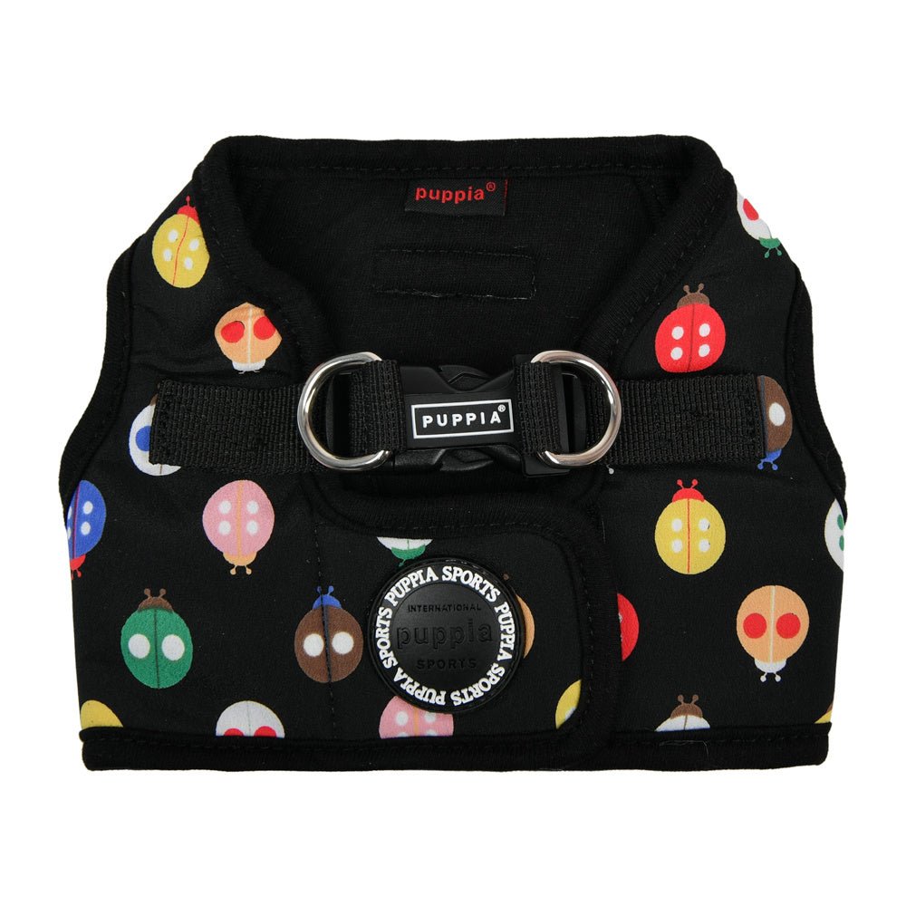 Puppia Lady Beetle Vest Harness model B Black hondentuig > honden harnas > model B Small