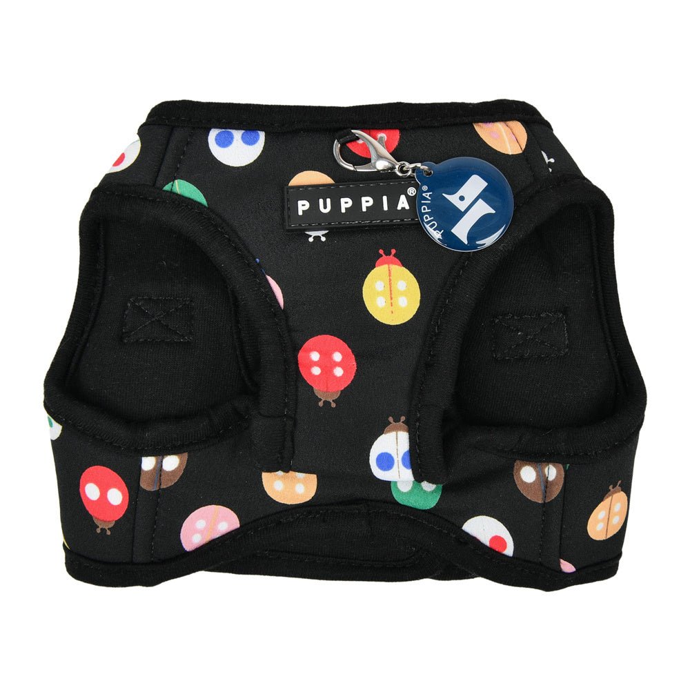 Puppia Lady Beetle Vest Harness model B Black hondentuig > honden harnas > model B Small