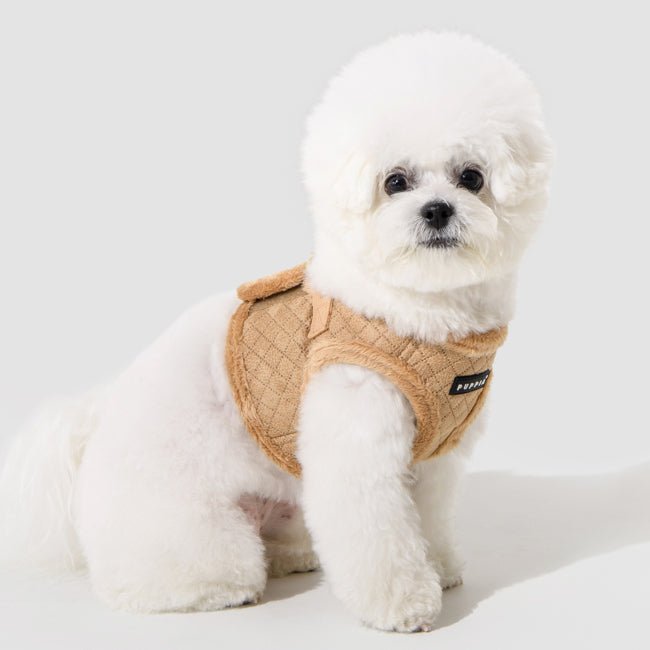 Puppia Douglas Vest Harness B Beige hondentuig > honden harnas > model B Small