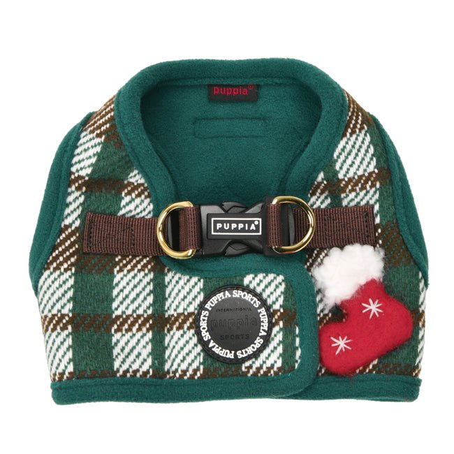 Puppia Festive Vest Harness B Green hondentuig > honden harnas > model B Small