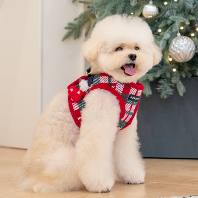 Puppia Festive Vest Harness B Red hondentuig > honden harnas > model B Small