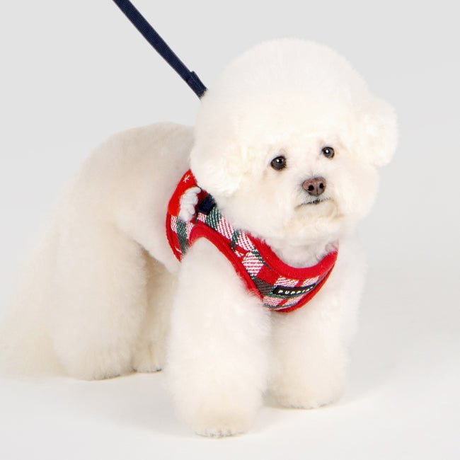 Puppia Festive Vest Harness B Red hondentuig > honden harnas > model B Small