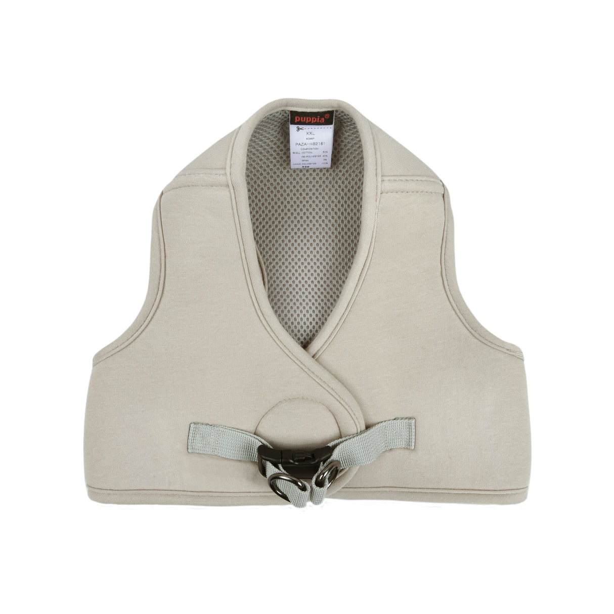 Puppia Recycled Eco Vest Harness B Beige hondentuig > honden harnas > model B Small