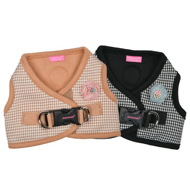 Pinkaholic Louise Vest Harness Black hondentuig > honden harnas > model B Small
