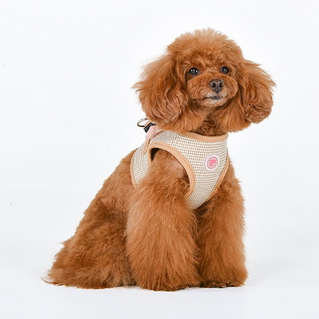 Pinkaholic Louise Vest Harness Beige hondentuig > honden harnas > model B Small