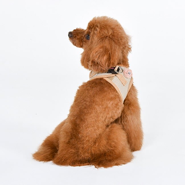 Pinkaholic Louise Vest Harness Beige hondentuig > honden harnas > model B Small