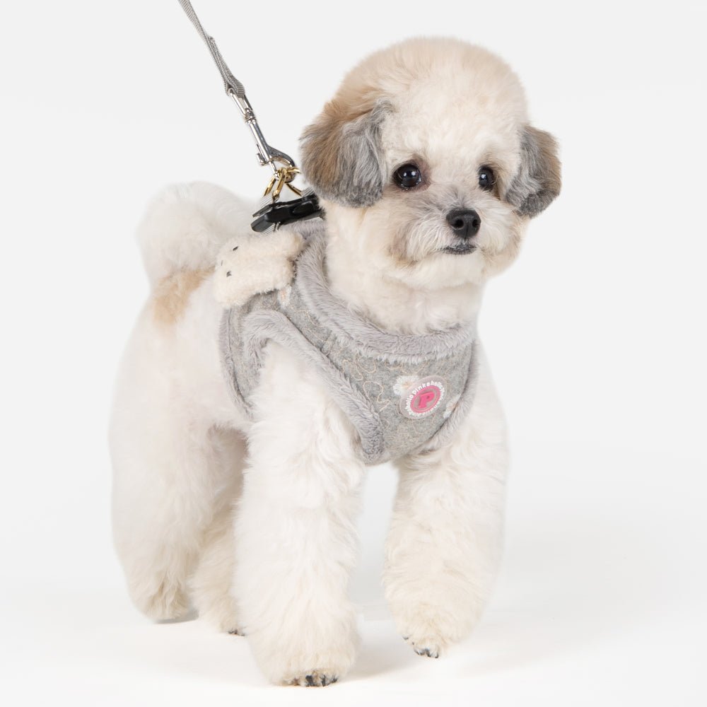 Pinkaholic Lidia Vest Harness Light Grey hondentuig > honden harnas > model B Small