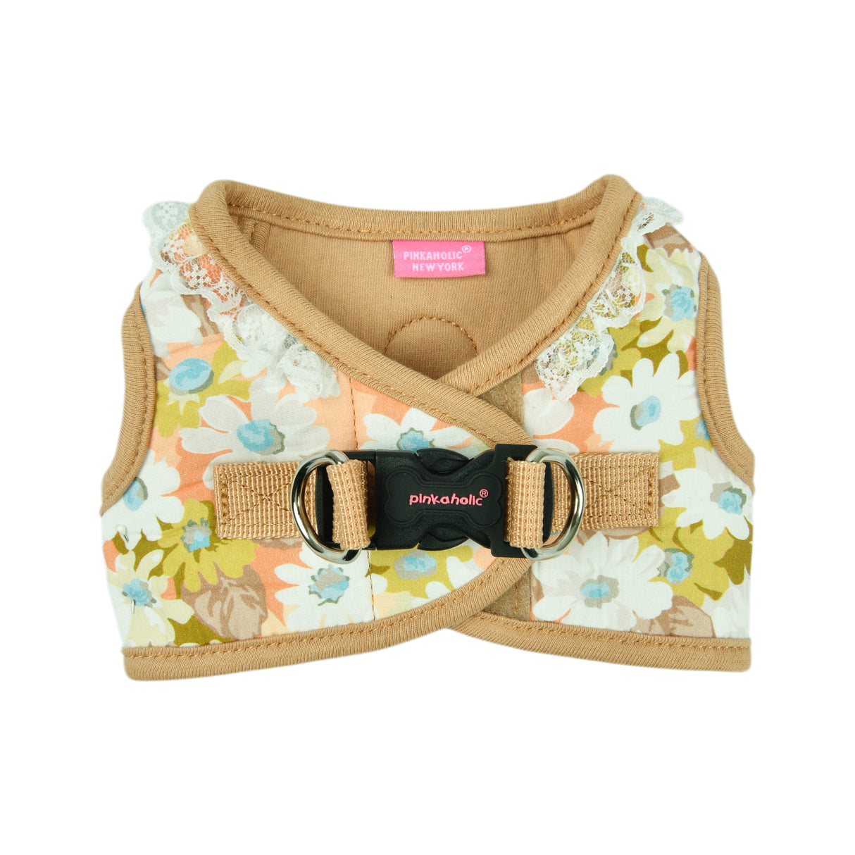 Pinkaholic Lilibeth vest Harness Beige - Premium hondentuig > honden harnas from Pinkaholic - Just €35.99! Shop now at Frenkiezdogshop