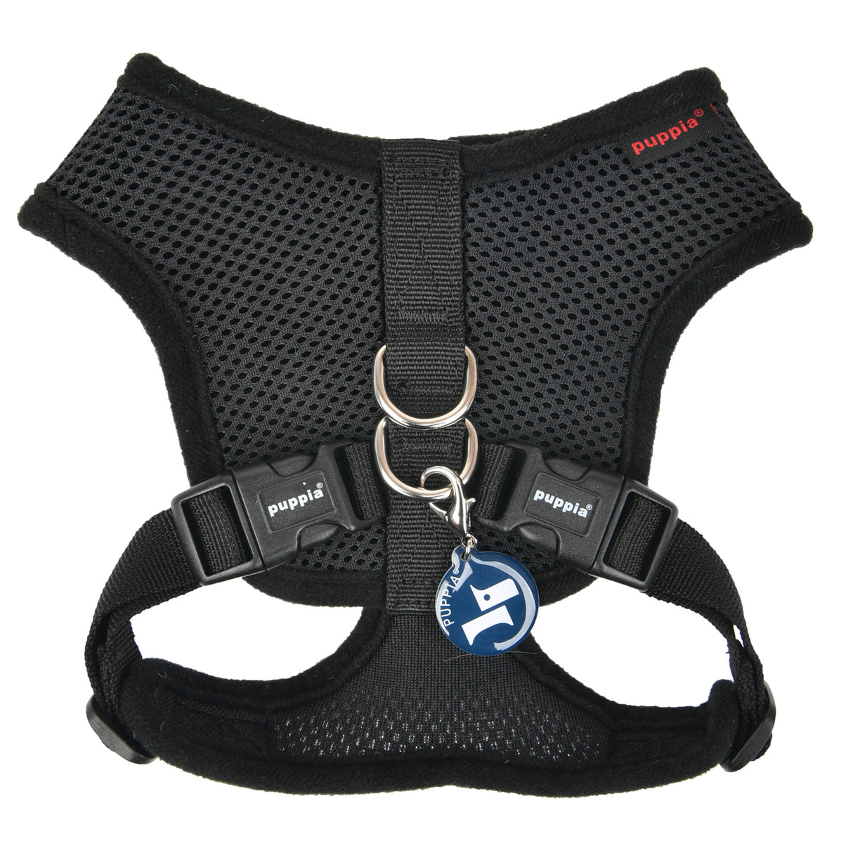 Puppia Soft Harness model E Black hondentuig > honden harnas > overige modellen Small