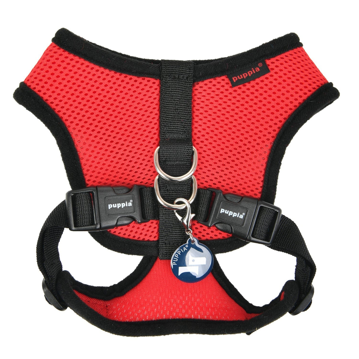 Puppia Soft Harness model E Red hondentuig > honden harnas > overige modellen Small