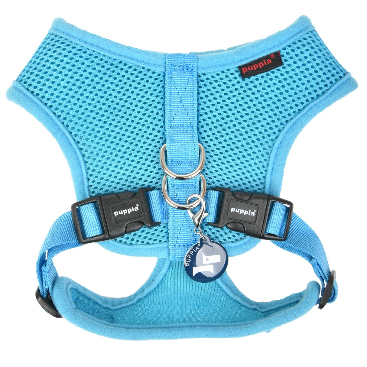 Puppia Soft Harness model E Sky Blue hondentuig > honden harnas > overige modellen Small