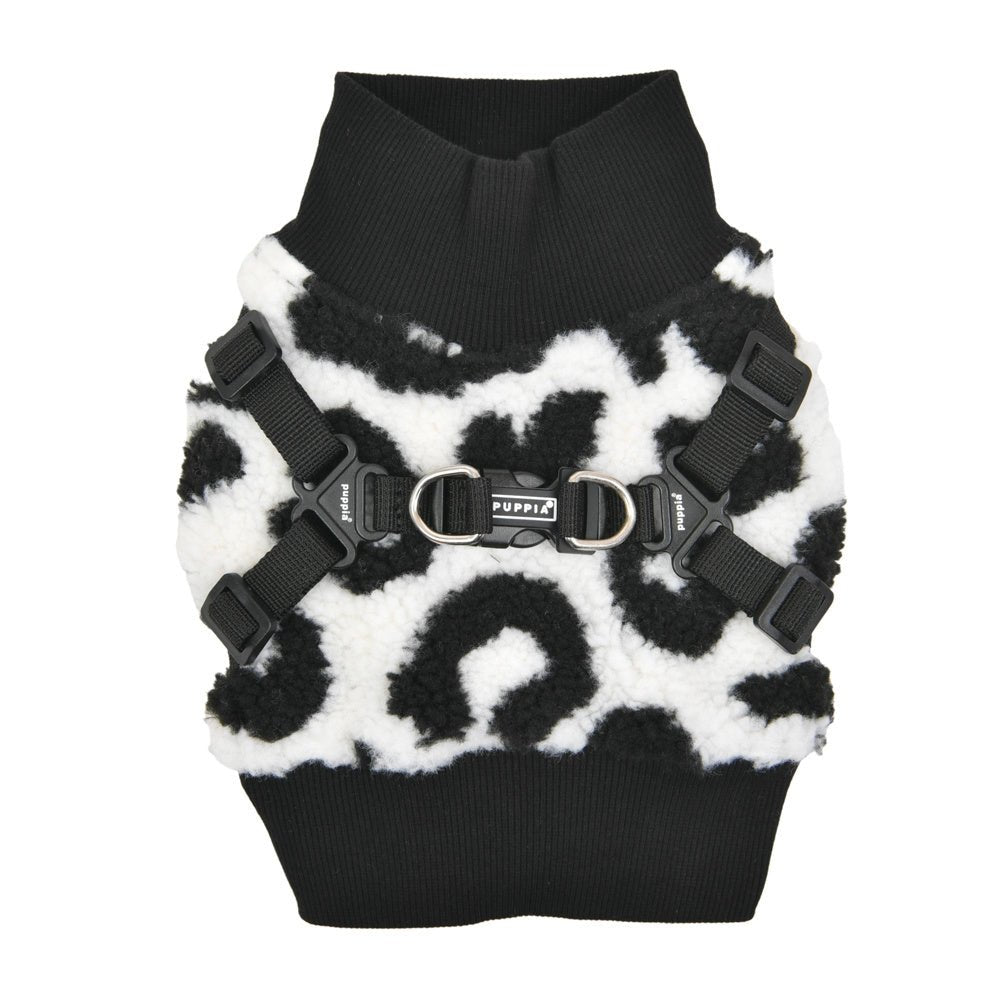 Puppia Sweater Harness J Serval Black hondentuig > honden harnas > overige modellen Small