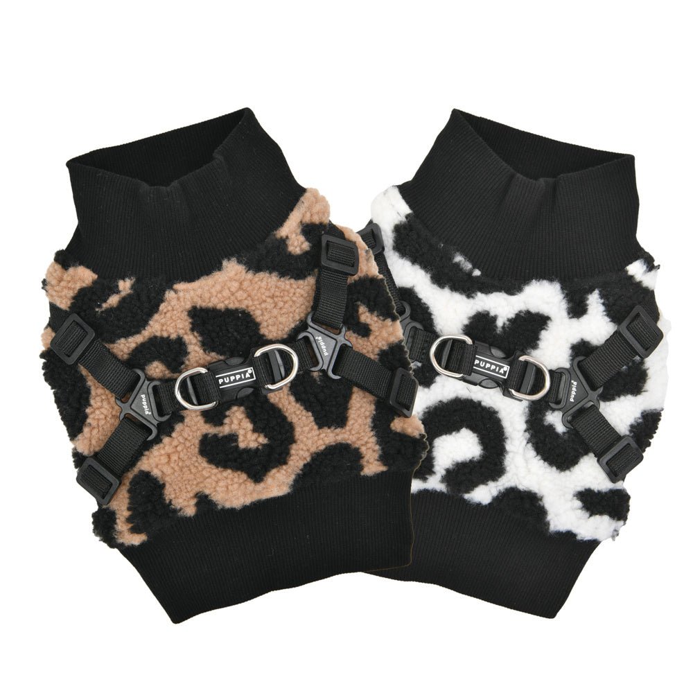 Puppia Sweater Harness J Serval Beige hondentuig > honden harnas > overige modellen Small