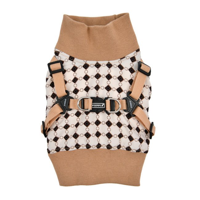 Puppia Sweater Harness J Jace Beige hondentuig > honden harnas > overige modellen Small