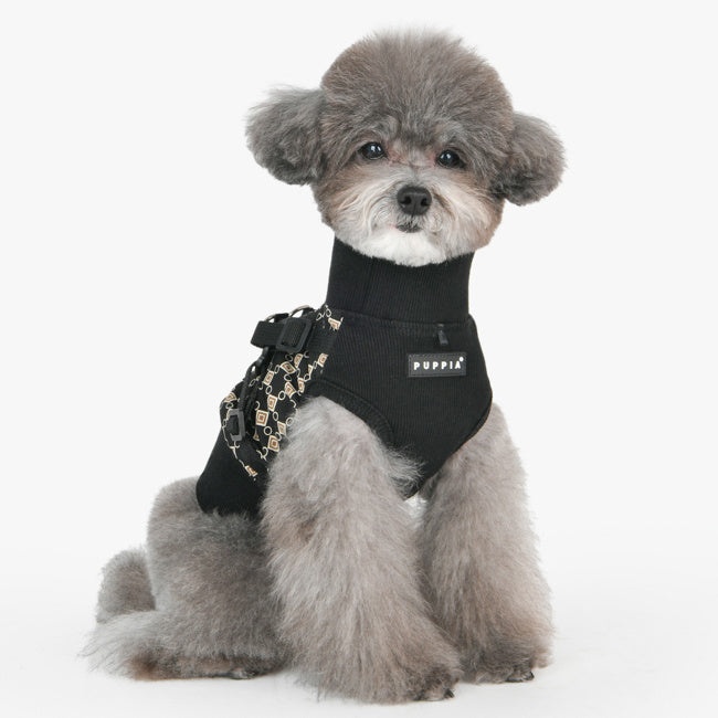 Puppia Sweater Harness J Jace Black - Premium Hondenkleding > Hondentrui from Puppia - Just €34.99! Shop now at Frenkiezdogshop