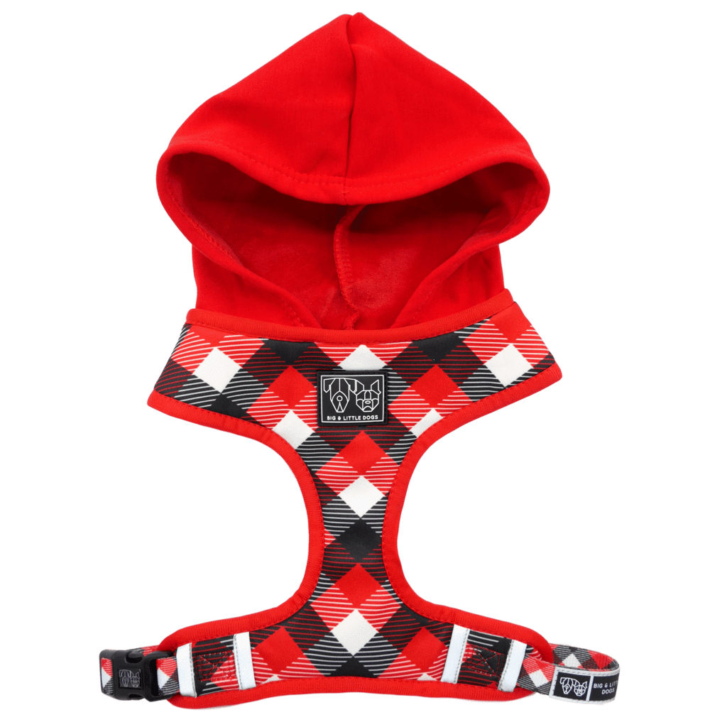 Big and Little Dogs Hoody Harness Roaring Red ( XSMALL) hondentuig > honden harnas > model A X - Small