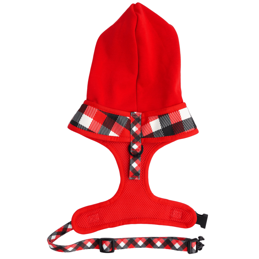 Big and Little Dogs Hoody Harness Roaring Red ( XSMALL) hondentuig > honden harnas > model A X - Small