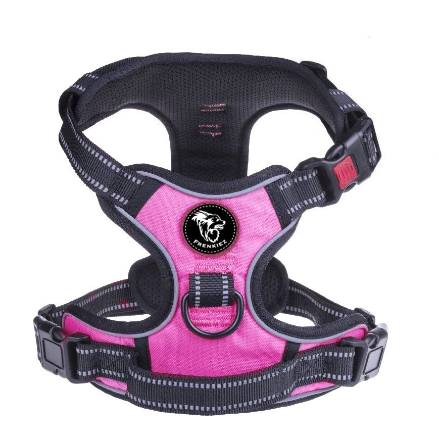 Frenkiez reflective Y tuig dog harness pink hondentuig > honden harnas > Y tuigen X - Small