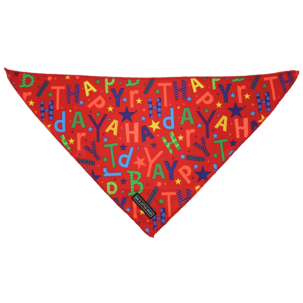 Big and Little dogs Bandana Red Birthday ( S/M) Bandana > Hondenbandana Small/Medium