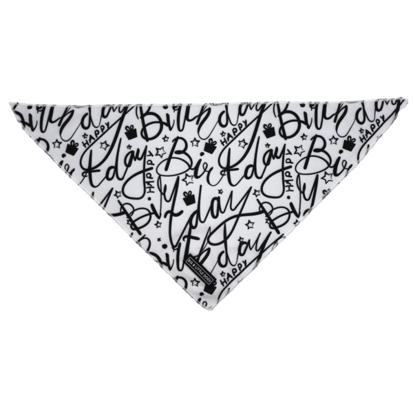 Big and Little dogs Bandana Black & White Birthday Bandana > Hondenbandana Small/Medium