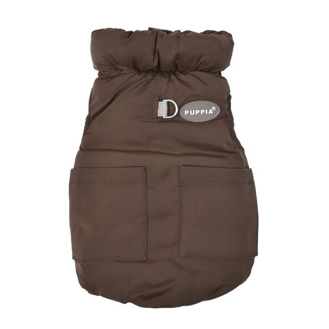 Puppia Puffer Vest Harness Jumper Brown Hondenkleding > Hondentrui Small