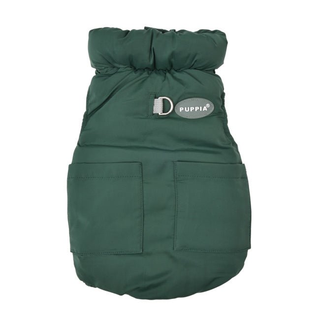Puppia Puffer Vest Harness Jumper Green Hondenkleding > hondenjas Small