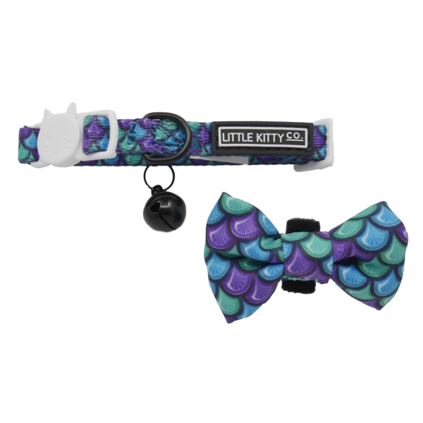 Little Kitty Cat Collar & Bow Tie Scaled Back - Premium halsband > kattenhalsband from Little Kitty - Just €10! Shop now at Frenkiezdogshop
