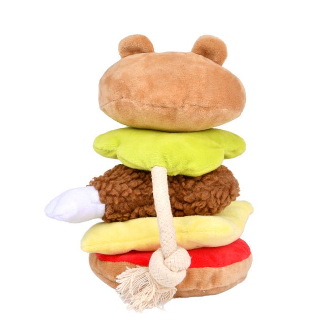 Olchi Fivedogs Hamburger Plush & Squeaky Dog Toy Hondenspeeltje > Hondenspeelgoed one - size