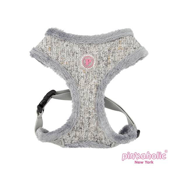 Pinkaholic Muffy Harness grey ( alleen large) hondentuig > honden harnas > model A Medium