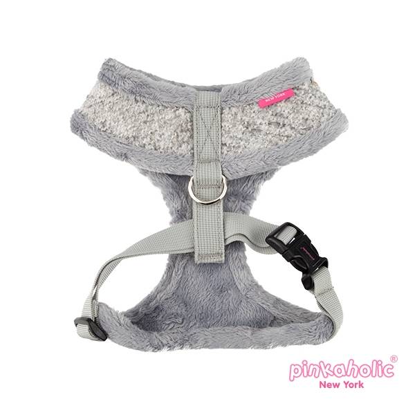 Pinkaholic Muffy Harness grey ( alleen large) - Premium hondentuig > honden harnas from Pinkaholic - Just €20! Shop now at Frenkiezdogshop