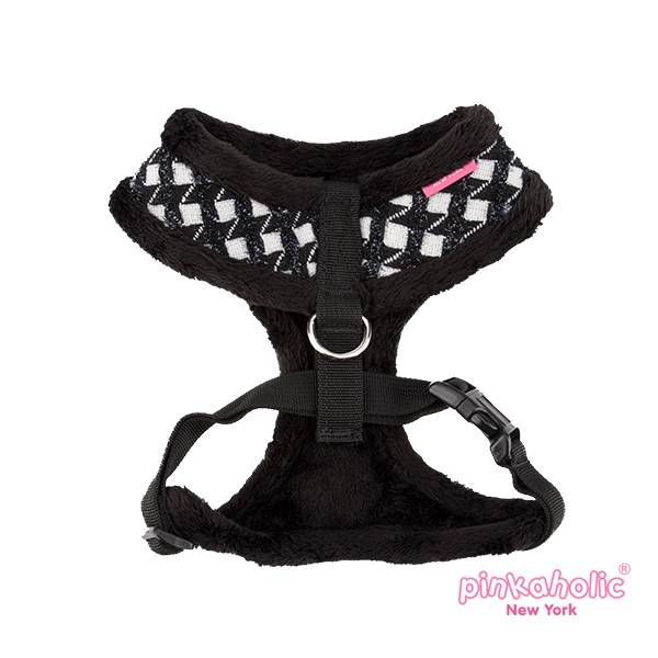 Pinkaholic Cosmo Harness black ( ALLEEN MAAT SMALL ) hondentuig > honden harnas > model A Small