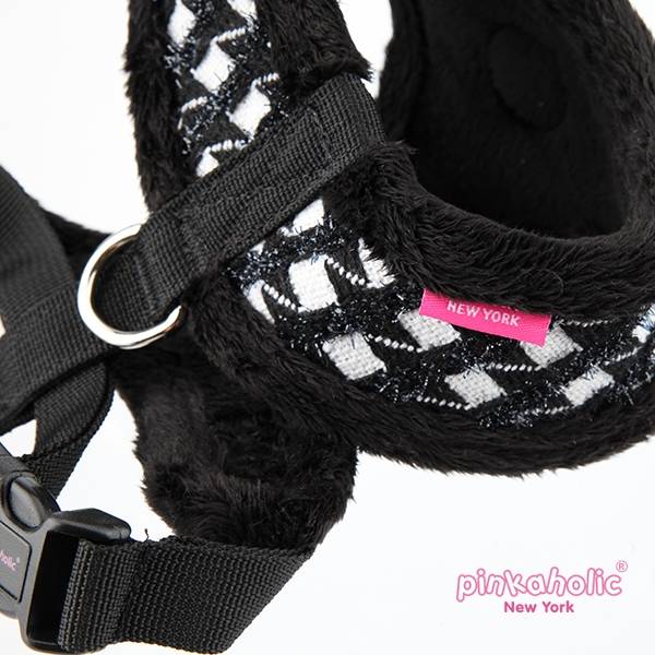 Pinkaholic Cosmo Harness black ( ALLEEN MAAT SMALL ) hondentuig > honden harnas > model A Small